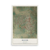 Map of Beaver, Oklahoma, 12 x 18 inch unframed archival matte print