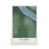 Map of Blackburn, Oklahoma, 12 x 18 inch unframed archival matte print