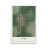 Map of Blair, Oklahoma, 12 x 18 inch unframed archival matte print