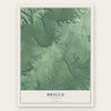 Briggs, Oklahoma map print, the full design