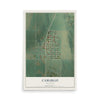 Map of Camargo, Oklahoma, 12 x 18 inch unframed archival matte print
