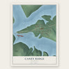 Caney Ridge, Oklahoma map print, the full design