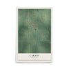 Map of Carney, Oklahoma, 12 x 18 inch unframed archival matte print