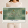 Map of Chattanooga, Oklahoma, 12 x 18 inch unframed archival matte print