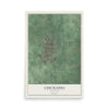 Map of Chickasha, Oklahoma, 12 x 18 inch unframed archival matte print