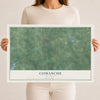 Map of Comanche, Oklahoma, 12 x 18 inch unframed archival matte print