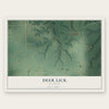 Deer Lick, Oklahoma map print, the full design
