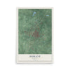 Map of Durant, Oklahoma, 12 x 18 inch unframed archival matte print