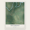 Erin Springs, Oklahoma map print, the full design