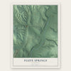 Flute Springs, Oklahoma map print, the full design