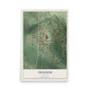 Map of Freedom, Oklahoma, 12 x 18 inch unframed archival matte print