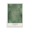 Map of Indiahoma, Oklahoma, 12 x 18 inch unframed archival matte print