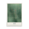 Map of Kemp, Oklahoma, 12 x 18 inch unframed archival matte print