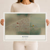 Map of Keyes, Oklahoma, 12 x 18 inch unframed archival matte print