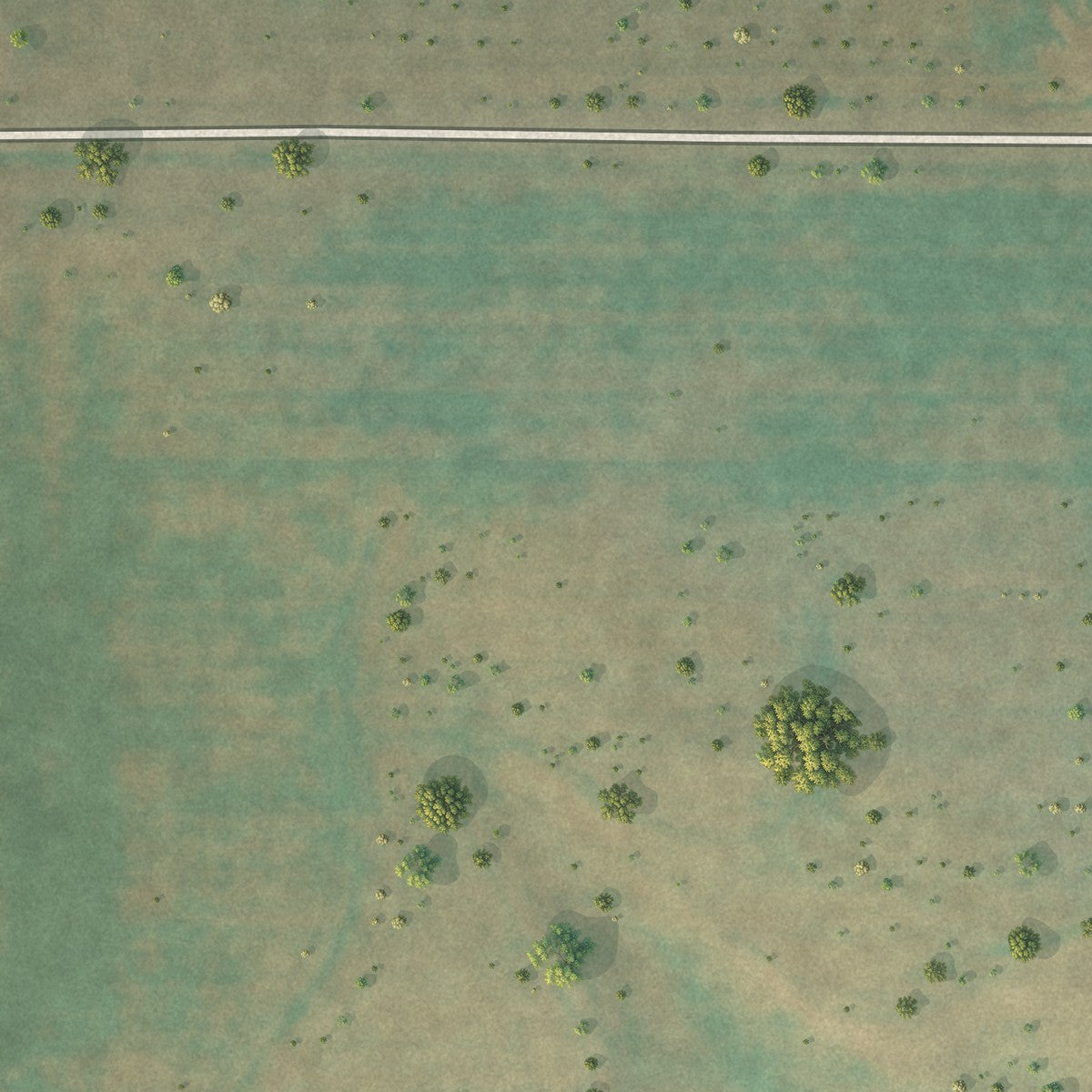 Second close-up of the map of Lambert, Oklahoma print showing more streets and buildings