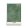 Map of Lenapah, Oklahoma, 12 x 18 inch unframed archival matte print
