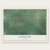 Little City, Oklahoma map print, the full design