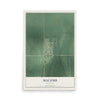 Map of Macomb, Oklahoma, 12 x 18 inch unframed archival matte print