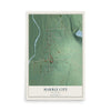 Map of Marble City, Oklahoma, 12 x 18 inch unframed archival matte print