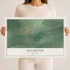 Map of McCurtain, Oklahoma, 12 x 18 inch unframed archival matte print