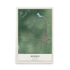 Map of Morris, Oklahoma, 12 x 18 inch unframed archival matte print