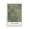 Map of New Cordell, Oklahoma, 12 x 18 inch unframed archival matte print