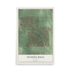 Map of Nichols Hills, Oklahoma, 12 x 18 inch unframed archival matte print