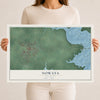 Map of Nowata, Oklahoma, 12 x 18 inch unframed archival matte print