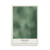 Map of Phillips, Oklahoma, 12 x 18 inch unframed archival matte print