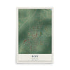 Map of Roff, Oklahoma, 12 x 18 inch unframed archival matte print
