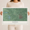 Map of Shawnee, Oklahoma, 12 x 18 inch unframed archival matte print