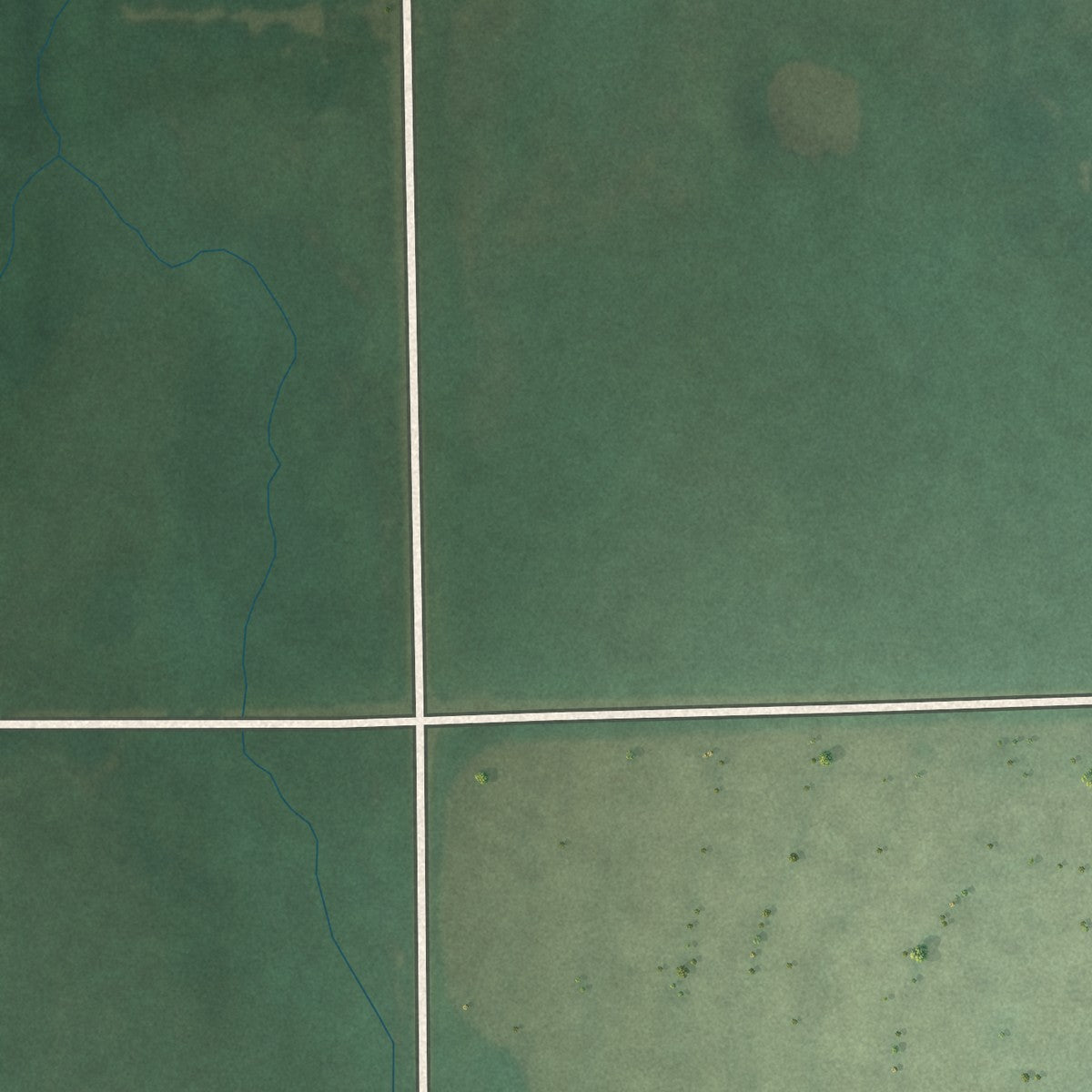 Second close-up of the map of Skedee, Oklahoma print showing more streets and buildings