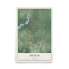 Map of Spencer, Oklahoma, 12 x 18 inch unframed archival matte print