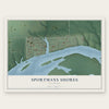 Sportmans Shores, Oklahoma map print, the full design