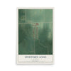 Map of Sportsmen Acres, Oklahoma, 12 x 18 inch unframed archival matte print