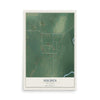 Map of Sugden, Oklahoma, 12 x 18 inch unframed archival matte print