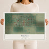 Map of Taloga, Oklahoma, 12 x 18 inch unframed archival matte print