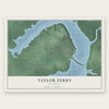 Taylor Ferry, Oklahoma map print, the full design