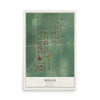Map of Welch, Oklahoma, 12 x 18 inch unframed archival matte print