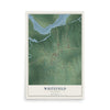 Map of Whitefield, Oklahoma, 12 x 18 inch unframed archival matte print