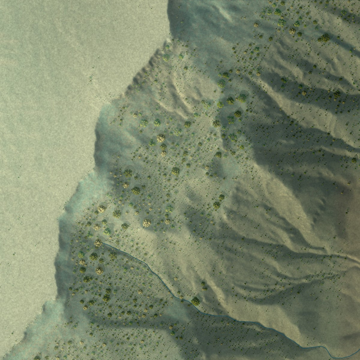 Close-up of the map of Adel, Oregon print showing street and building detail