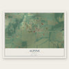 Alpine, Oregon map print, the full design