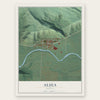 Alsea, Oregon map print, the full design