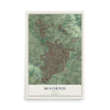 Map of Beaverton, Oregon, 12 x 18 inch unframed archival matte print