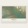 Brogan, Oregon map print, the full design