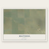 Brothers, Oregon map print, the full design