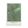 Map of Brownsville, Oregon, 12 x 18 inch unframed archival matte print