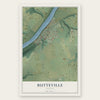 Butteville, Oregon map print, the full design