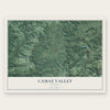 Camas Valley, Oregon map print, the full design