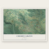 Cherry Grove, Oregon map print, the full design